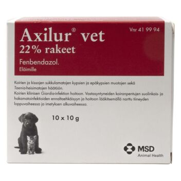 AXILUR VET 22 % RAKEET, ANNOSPUSSI 10x10 g