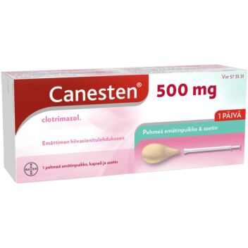CANESTEN 500 mg EMÄTINPUIKKO, KAPSELI, PEHMEÄ 1 fol