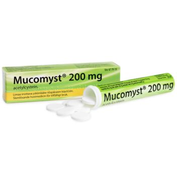 MUCOMYST 200 mg PORETABLETTI 25 kpl