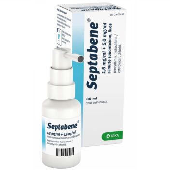 SEPTABENE 1,5/5 mg/ml SUMUTE SUUONTELOON, LIUOS SUIHKEPULLO 30 ml