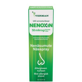 NENOXIN 50 mikrog/annos NENÄSUMUTE, SUSPENSIO 140 annosta