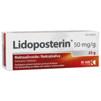 LIDOPOSTERIN 50 mg/g REKTAALIVOIDE ASETIN 25 g
