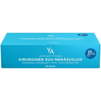 YA KIRURGINEN SUU-NENÄSUOJUS KERTAKÄYTTÖINEN / KASVOMASKI 20 kpl