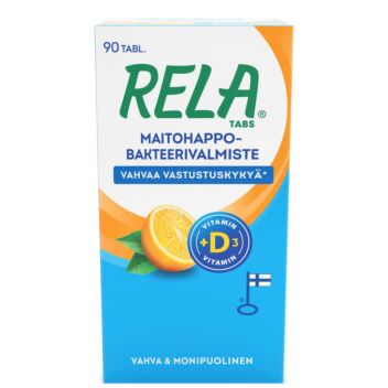 RELA TABS APPELSIINI + D3 TABL 90 kpl
