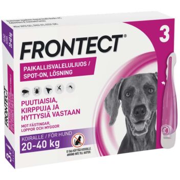 FRONTECT 270,4/2019,2 mg PAIKALLISVALELULIUOS KOIRILLE 20-40 KG 3X4 ML