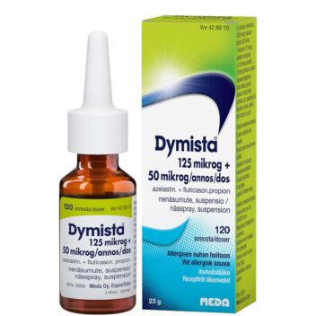 DYMISTA 125/50 mikrog/annos NENÄSUMUTE, SUSPENSIO 120 annosta