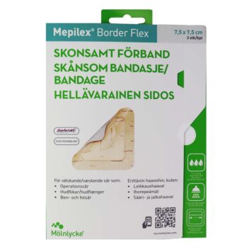 MEPILEX BORDER FLEX 7,5 X 7,5CM 3 kpl