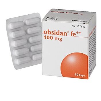OBSIDAN FE++ 100 mg KAPSELI, KOVA 50 fol