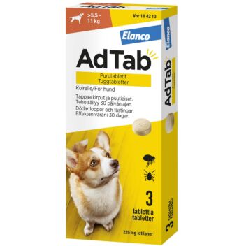 ADTAB KOIRILLE PURUTABLETTI 225MG