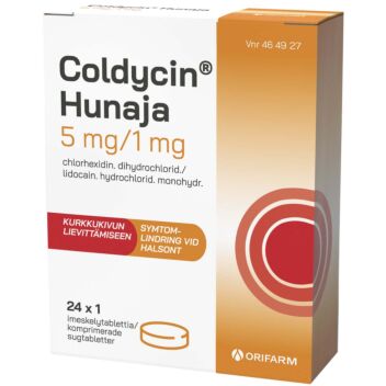 COLDYCIN HUNAJA 5/1 mg IMESKELYTABLETTI, PURISTETTU 24 x 1 fol