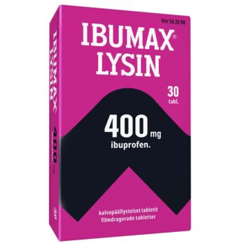 IBUMAX LYSIN 400 mg TABLETTI, KALVOPÄÄLLYSTEINEN 30 fol