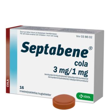 SEPTABENE COLA 3/1 mg IMESKELYTABLETTI 16 fol