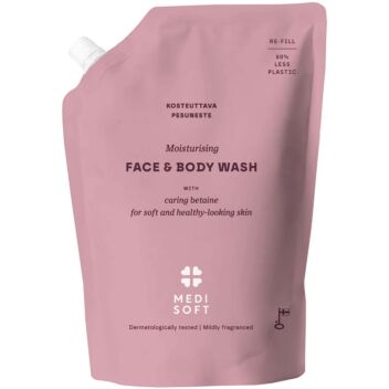 MEDISOFT MOISTURISING FACE & BODY WASH RE-FILL 550 ML