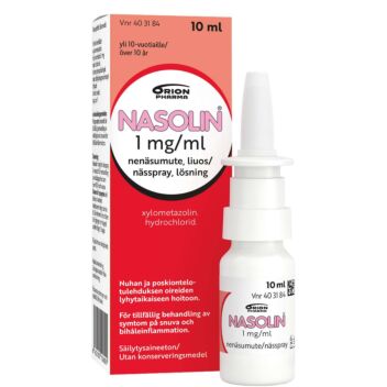NASOLIN 1 mg/ml NENÄSUMUTE, LIUOS 10 ml