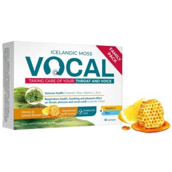 VOCAL HUNAJA-SITRUUNA PASTILLI 24 KPL