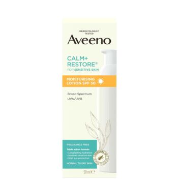 AVEENO CALM+RESTORE MOISTURISING LOTION SPF50 50 ML