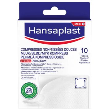 HANSAPLAST SOFT COMPRESS 7,5 X 7,5 CM 10 KPL