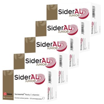 SIDERAL JUNIOR SÄÄSTÖPAKKAUS 5 X 20 PSS