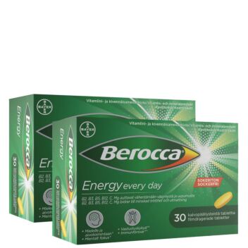 BEROCCA ENERGY TABLETTI SÄÄSTÖPAKKAUS 2 X 30 kpl