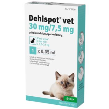 DEHISPOT VET 30/7,5 mg PAIKALLISVALELULIUOS KISSALLE 0,5-2,5 KG 0,35 ml