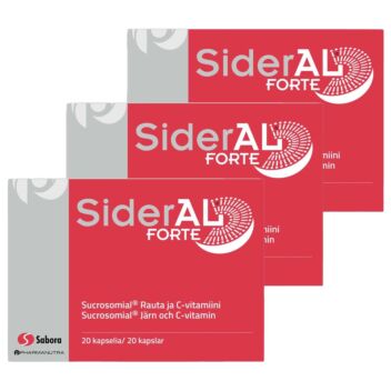 SIDERAL FORTE SÄÄSTÖPAKKAUS 3 X 20 KAPS