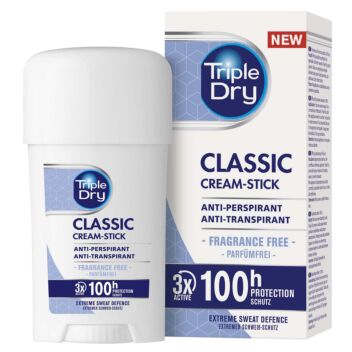TRIPLE DRY 100H CLASSIC ANTIPERSPIRANT CREAM STICK HAJUSTEETON 50 ML