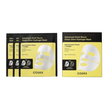 COSRX ADVANCED SNAIL MUCIN GLASS GLOW HYDROGEL MASK 3 KPL