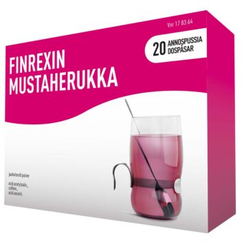 FINREXIN MUSTAHERUKKA 350/30/300 mg JAUHE 20 x 5 g