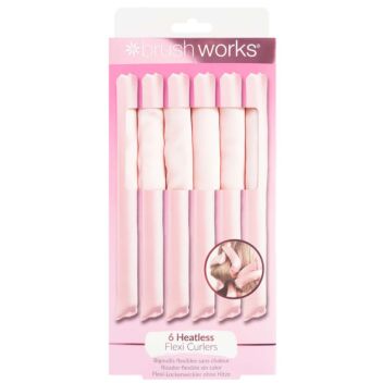 BRUSHWORKS HEATLESS FLEXI CURLERS SATIN JOUSTOPAPILJOTIT 6 kpl