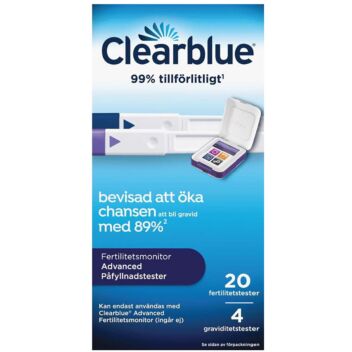 CLEARBLUE HEDELMÄLLISYYSMONITORIN LIUSKAT 24 KPL