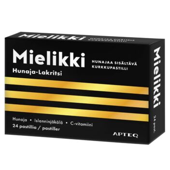APTEQ MIELIKKI KURKKUPASTILLI HUNAJA-LAKRITSI 24 KPL