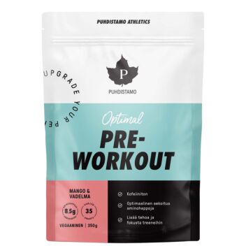 PUHDISTAMO ATHLETICS PRE-WORKOUT MANGO-VADELMA 350 g