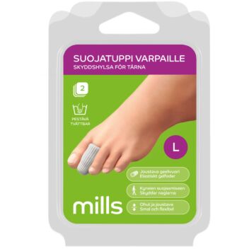 MILLS SUOJATUPPI VARPAILLE L 25MM KANGASPÄÄLLYSTE 2 kpl