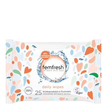 FEMFRESH DAILY WIPES -KOSTEUSPYYHKEET INTIIMIALUEELLE 25 kpl