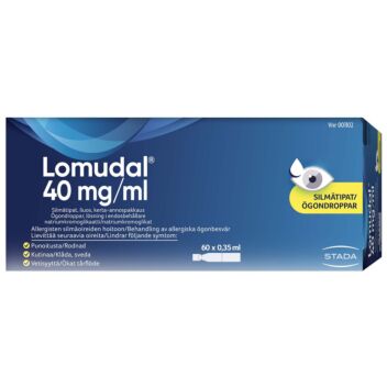 LOMUDAL 40 mg/ml SILMÄTIPAT KERTA-ANNOSPAKKAUKSESSA 60 x 0,35 ml