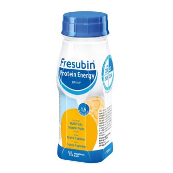 FRESUBIN PROTEIN ENERGY DRINK NESTE, TÄYDENNYSRAVINTOVALMISTE TROOPPISET HEDELMÄT 4 X 200 ML