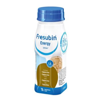 FRESUBIN ENERGY DRINK NESTE, TÄYDENNYSRAVINTOVALMISTE CAPPUCCINO 4 X 200 ML