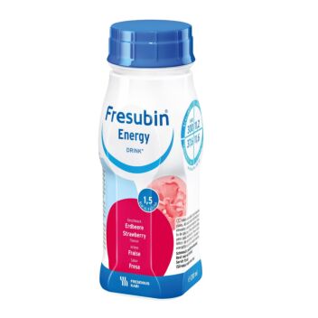 FRESUBIN ENERGY DRINK NESTE, TÄYDENNYSRAVINTOVALMISTE MANSIKKA 4 X 200 ML