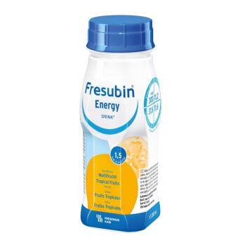 FRESUBIN ENERGY DRINK NESTE, TÄYDENNYSRAVINTOVALMISTE TROOPPISET HEDELMÄT 4 X 200 ML