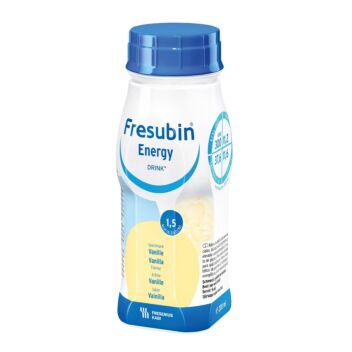 FRESUBIN ENERGY DRINK NESTE, TÄYDENNYSRAVINTOVALMISTE VANILJA 4 X 200 ML