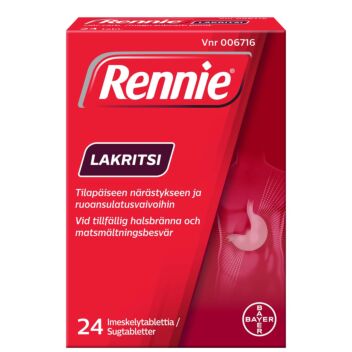 RENNIE LAKRITSI IMESKELYTABLETTI