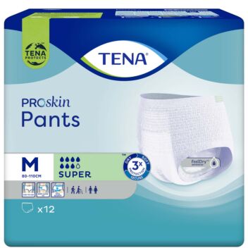 TENA PROSKIN PANTS SUPER M 12 KPL