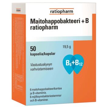 MAITOHAPPOBAKTEERI+B RATIOPHARM KAPS 50 KPL