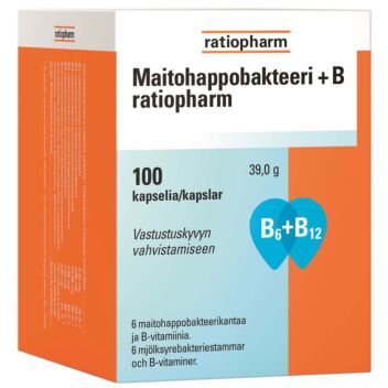 MAITOHAPPOBAKTEERI+B RATIOPHARM KAPS 100 KPL