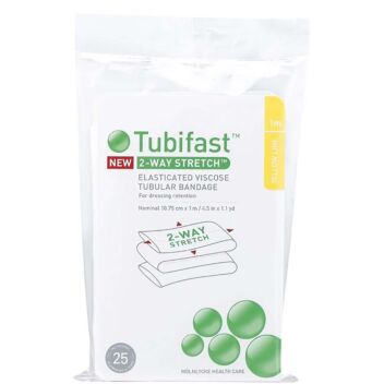 TUBIFAST 10,75CMX1M 2-WAY STRETCH PUTKISIDOS KELTAINEN 12 KPL