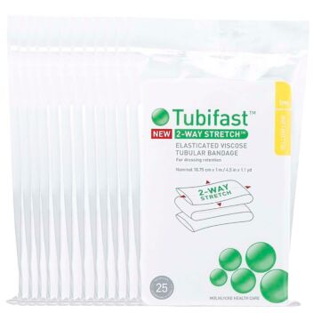 TUBIFAST 10,75CMX1M 2-WAY STRETCH PUTKISIDOS KELTAINEN 12 KPL