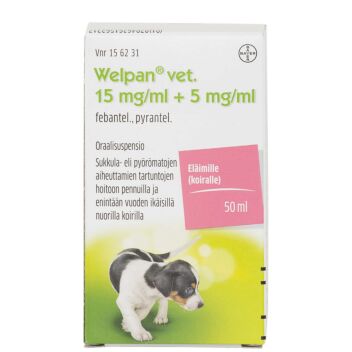 WELPAN VET 15MG+5MG/ML VET ORAALISUSP 50 ml