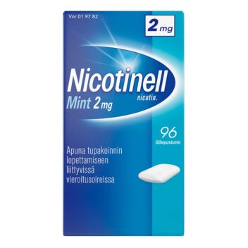 NICOTINELL MINT 2 mg LÄÄKEPURUKUMI 96 fol