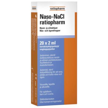 NASO NACL RATIOPHARM NENÄ-/SILMÄTIPAT 20X2 ML