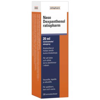 NASO DEXPANTHENOL RATIOPHARM NENÄSUMUTE 20 ML